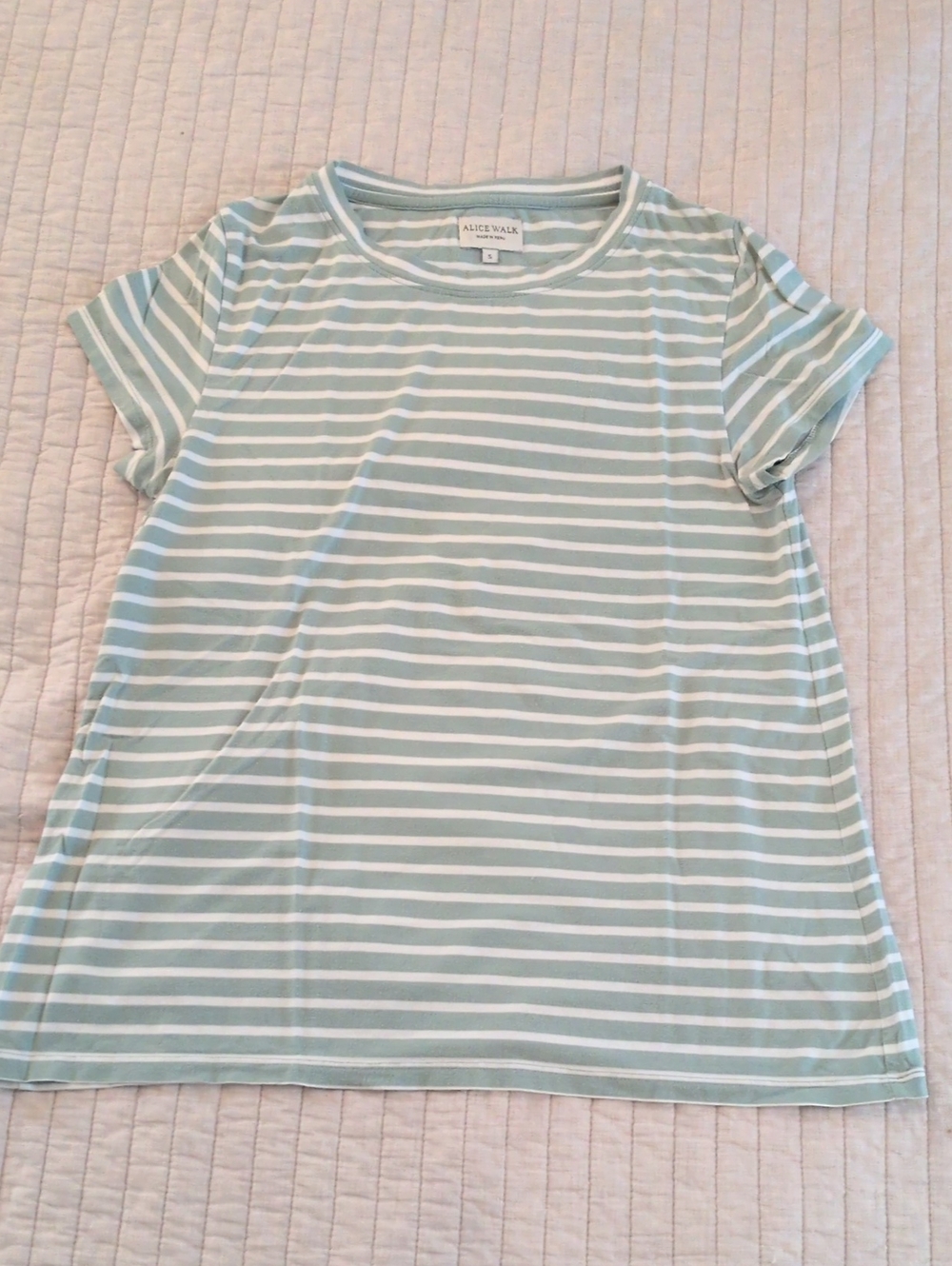 Alice Walk Sage/White Stripe Tee